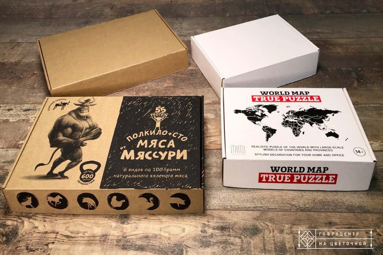Коробка с шелкографией в черном и красном цвете